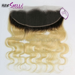 Ombre Blonde Color T1b/613 Lace Frontal Closure 13X4 Body Wave Hair Virgin Human Hair Straight and Body Wave