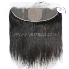 Silk Base Frontal Closure 13X4 Straight Hair Virgin Human Hair Natural Color