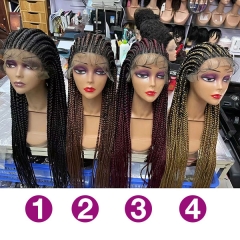 Synthetic Braid Wig 30 Inch Length Full Lace Wig (Select different color type you like )