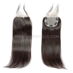 Clip in Lace Closure Pre Plucked Natural Hairline Virgin Human Hair Natural Color