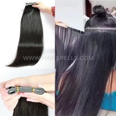 Long Strip Tape In Extensions #1B Natural Color 100 Grams/1 Piece Invisible Install Hair Weaves