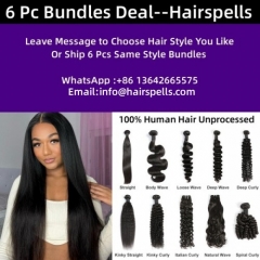 Wholesale Order Bundles Deal 6 Pieces Total Human Virgin Hair Unprocessed Factory price
