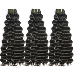 (New Texture Cambodian Wavy Double Drawn) Thick Hair Top to End High Quality 1 Bundle 100% Virgin Human Hair Natural Color