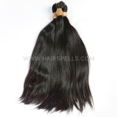 Hair Salon Wholesale Link 100% Pure Raw Hair Material Hair Bulk Without Weft Cuticle Aligned 100% Unprocessed Natural Color