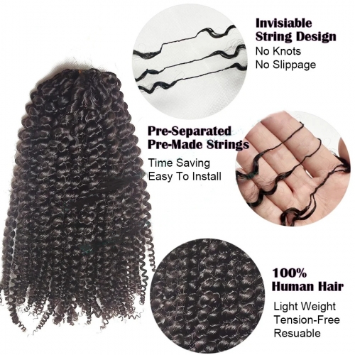 Raw Hair Feather Line Hair Extensions 200 Strands/1 Lot Seamless and Invisible Natural Install